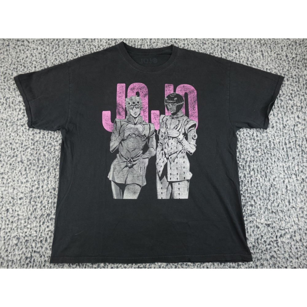 JoJo Bizarre Adventure Giorno Bruno Graphic T-Shirt Mens XL Black Golden Wind‎